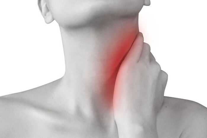 Inflammation of the lymph nodes as the cause of neck pain