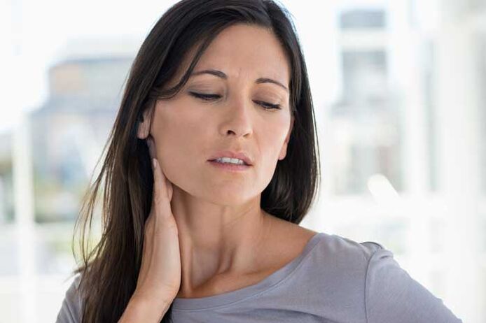 neck pain in a woman